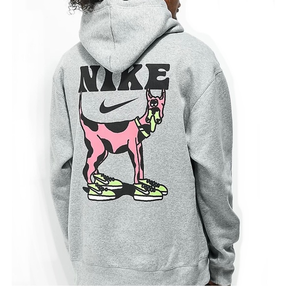 Nike | Shirts | Nike Pink Dog Grey Hoodie Nike Sb Popover Sweatshirt |  Poshmark
